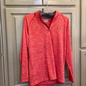 MENS RED LIGHTWEIGHT UNDER ARMOUR LONG SLEEVE